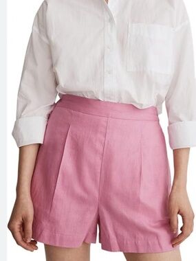 Madewell Clean Pull-On Shorts in 100% Linen Size Medium Style NO929